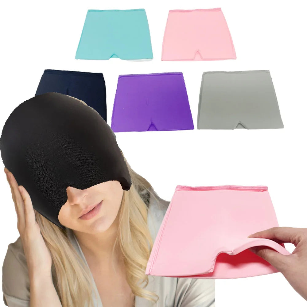 Custom Magic Gel Hot Cold Therapy Headache Relief Gel Cap Hat Reusable Migraine Ice Head Wrap Migraine Ice Head Wrap Mask