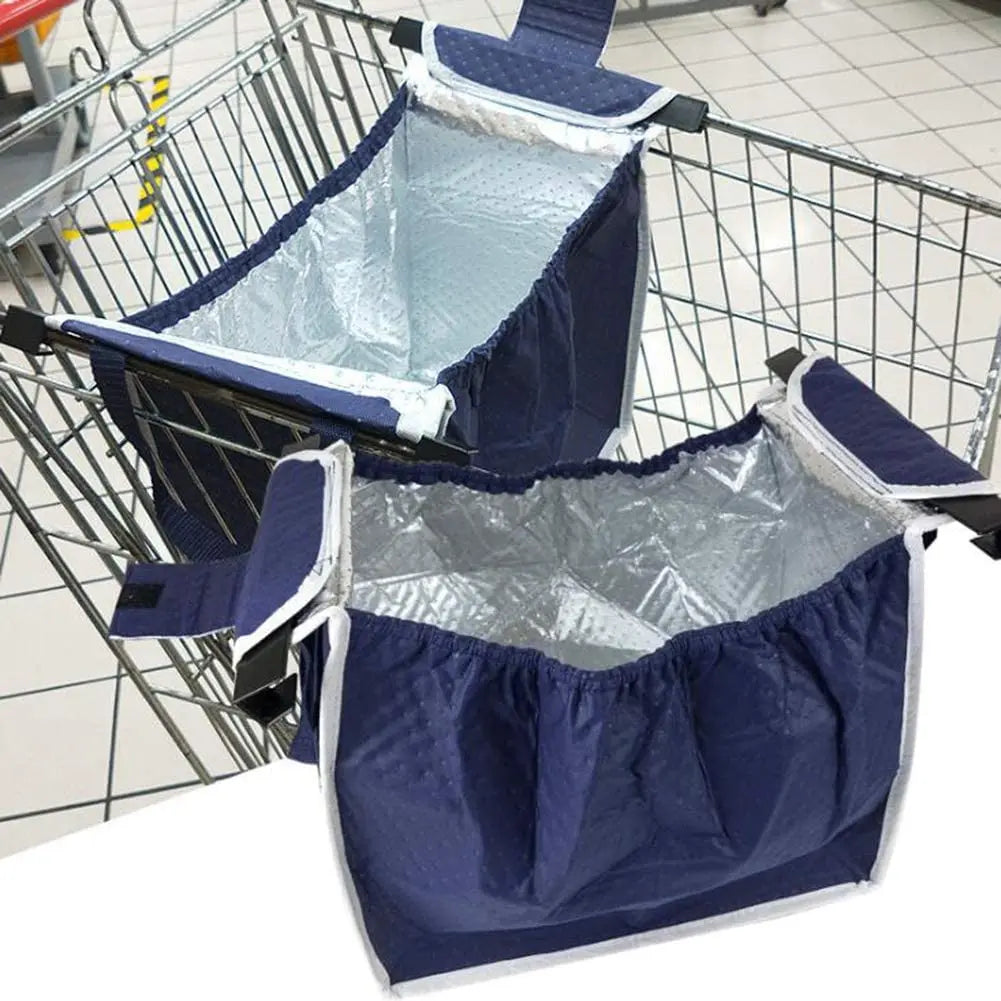 Wholesale Insulated Reusable Shopping Trolley Cart Cooler Bag Collapsible Grocery Tote Bags with Handles