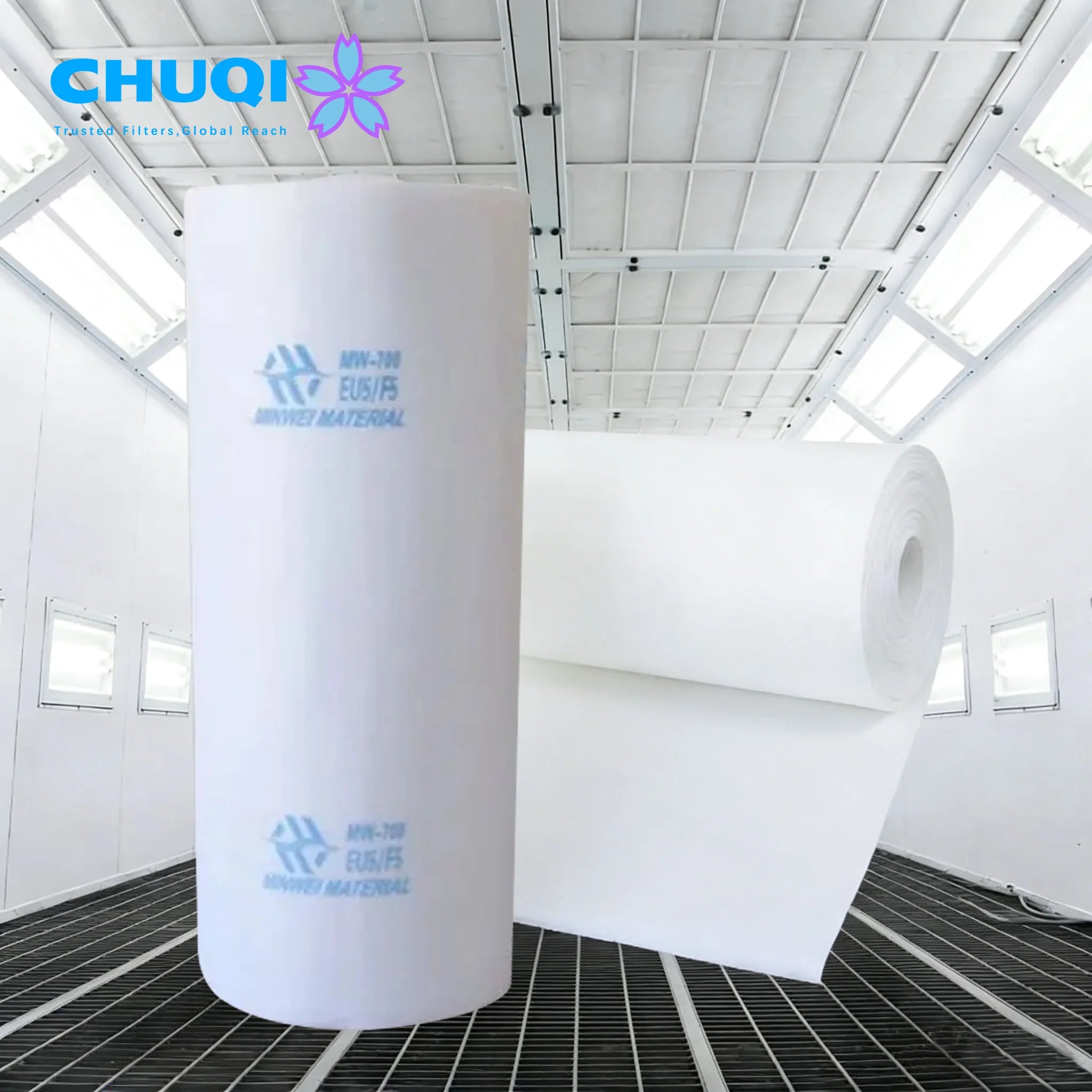 Flame Retardant Dust Collector Pre Ceiling Filter Media Roll 600g Paint Spray Booth Roll air Filter Synthetic Fiber Roof Filters