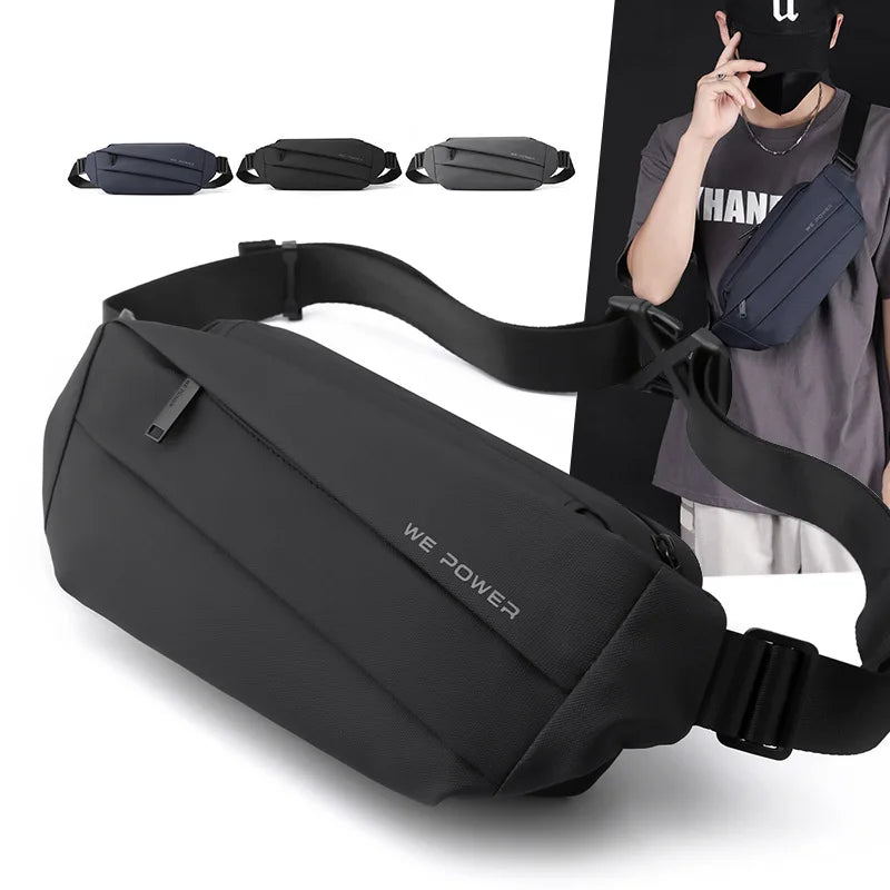 New Fashion Waterproof Small Chest Bag for Men Portable Sport Fanny Sling Bag Outdoor Large Capacity Shoulder Bag