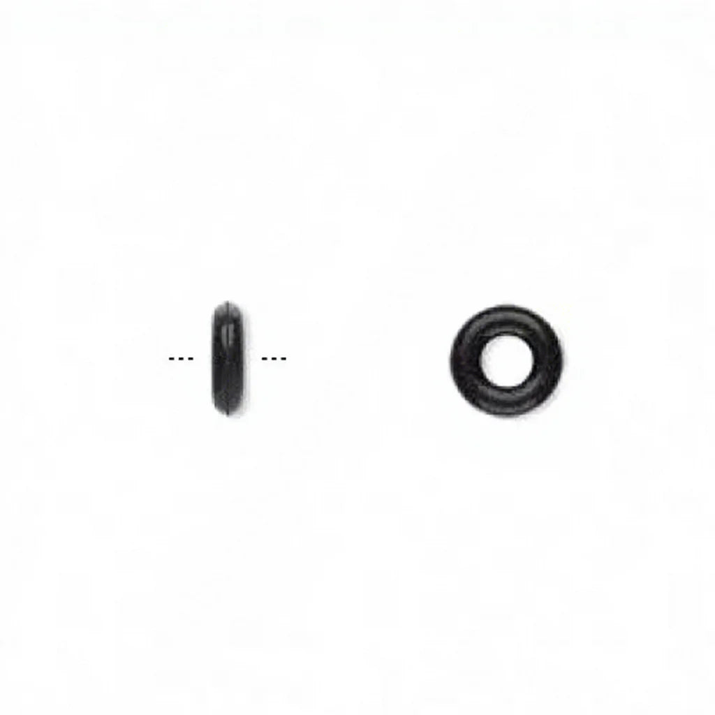 Rubber Stopper Bead Rubber Ring DIY Jewelry Bulk Donut Black 7mm 3mm Hole: 10000PCs/Bag