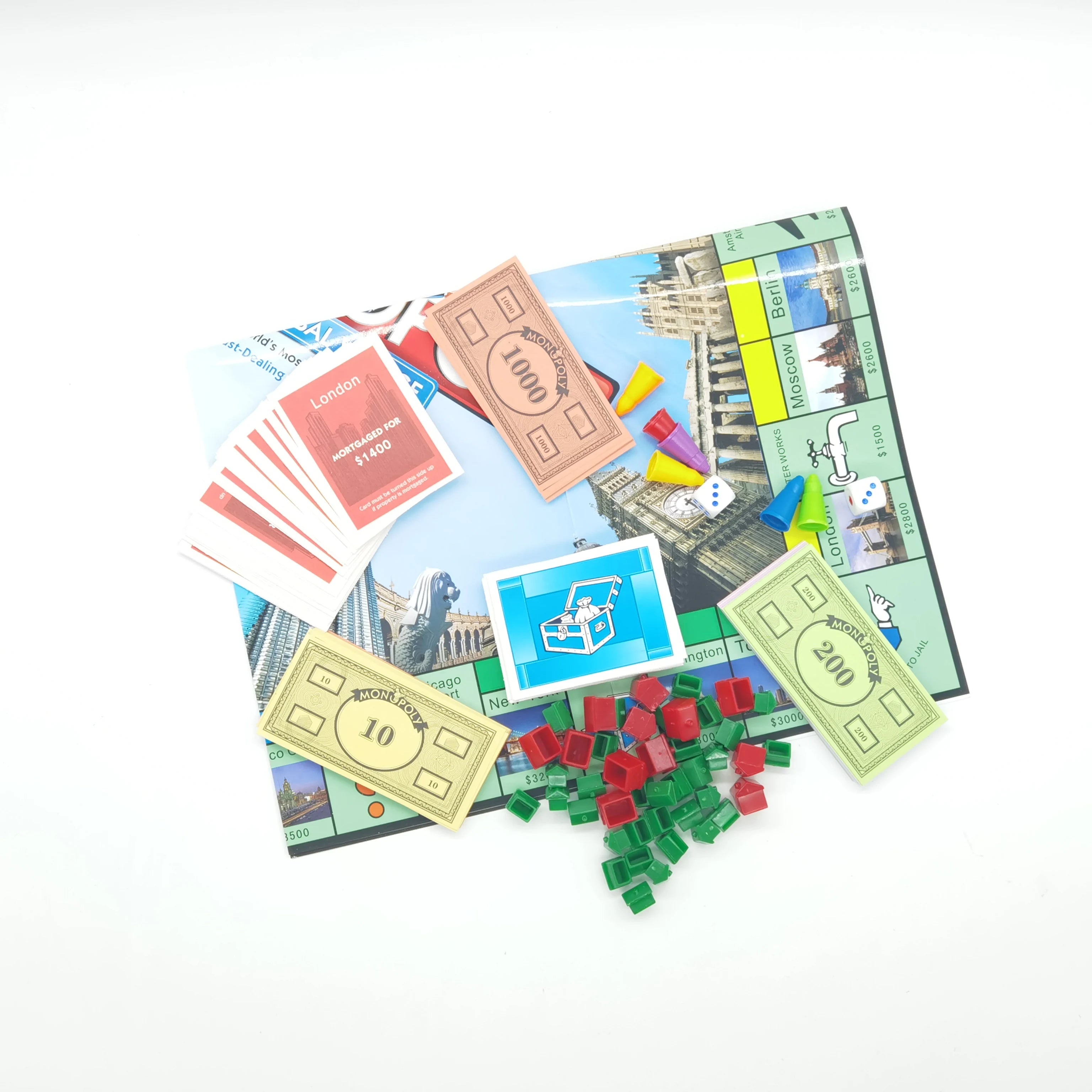 Custom Board Games Design Logo Printing Wealth Paper Card Education Board Game for Indoor and Outdoor Game