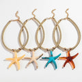 African 2026 Jewelry Exaggerated Oversize Starfish Pendant Gift Gold Collar Seaside Holiday Accessory Acrylic Starfish Necklace