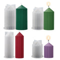 Handmade Soap Mold Vertical Stripe Cylindrical Silicone Candle Mold