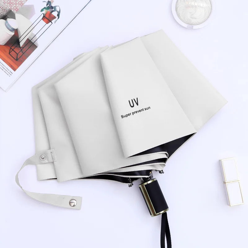 Custom 21 Inch Manual Open Close Travel Umbrella Three-Folding Design 190T Nylon Fabric Contemporary Foldable for Summer