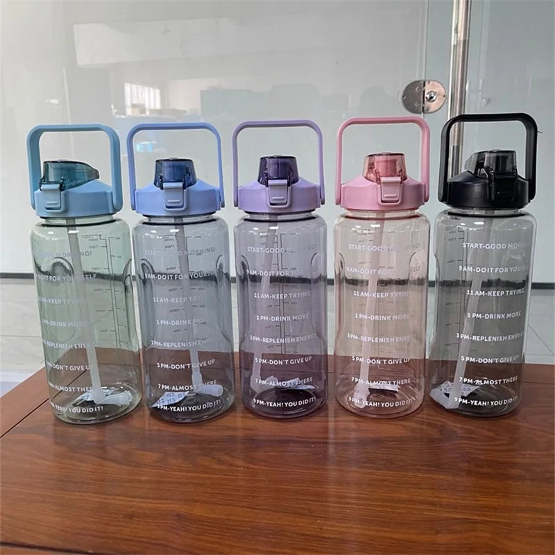 Minimally Styled Sports Water Bottle PC Plastic Gym Water Bottles for Camping-Factory Wholesale