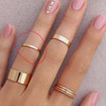 High End 18K Gold Minimalist Rings Stainless Steel Rings for Women 2022 Jewelry 2mm
