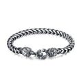 Classical Biker Jewelry Stainless Steel Link Chain Bracelet for Boys 6mm Width Skeleton Big Wheat Bracelet for Men