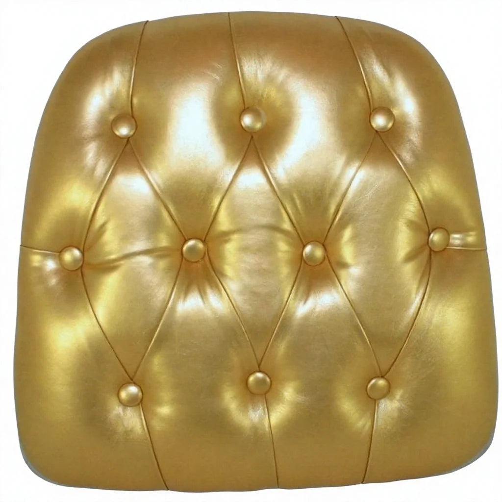 Gold Tufted Chiavari Chair Cushion-Removable Customized Seat Cushion Cover for Hotel Use