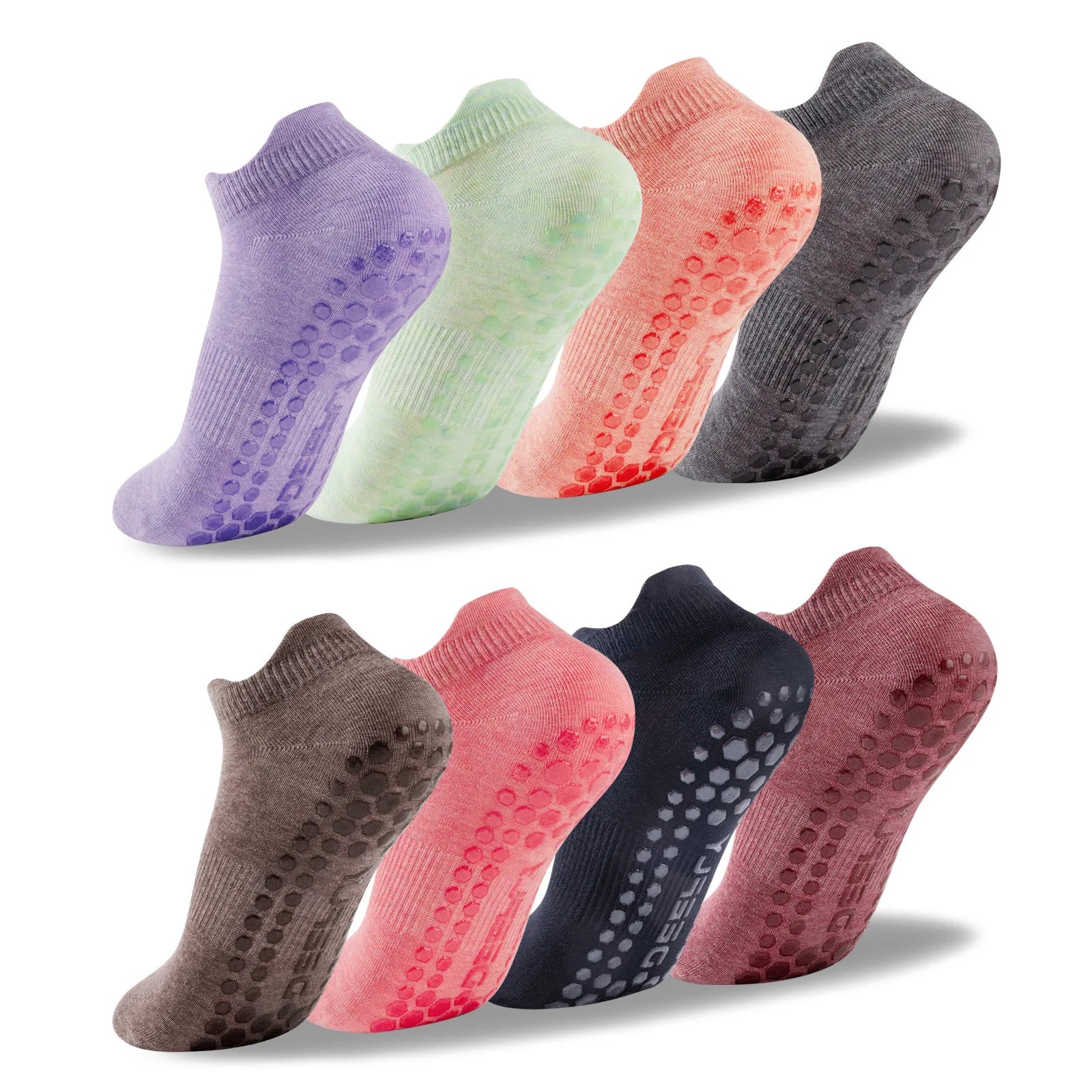 Professional Anti-Slip Cotton Fabric Yoga Pilates Socks Non-Slip Home Floor Fitness Hospital Use Cuff Home Fitness Sports Socks