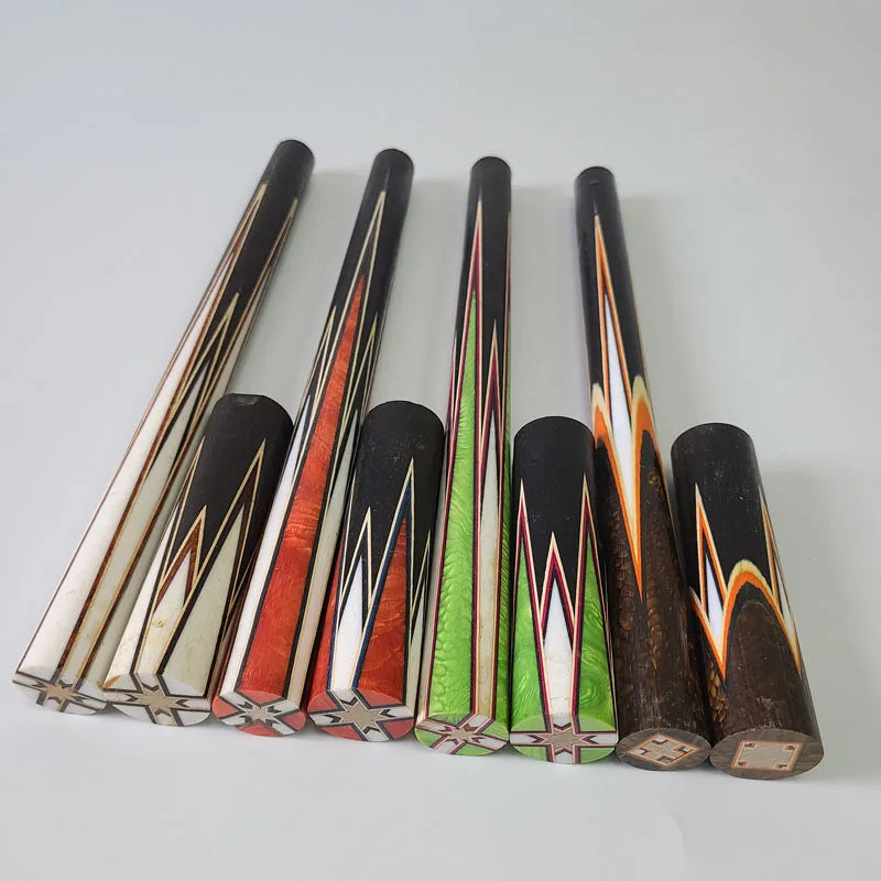 Xmlivet Half-finished 8pieces Round Blue Dragon Round Inlay Wood Pool Cue Butt Sleeves Custom Billiard Sticks for Cue Makers