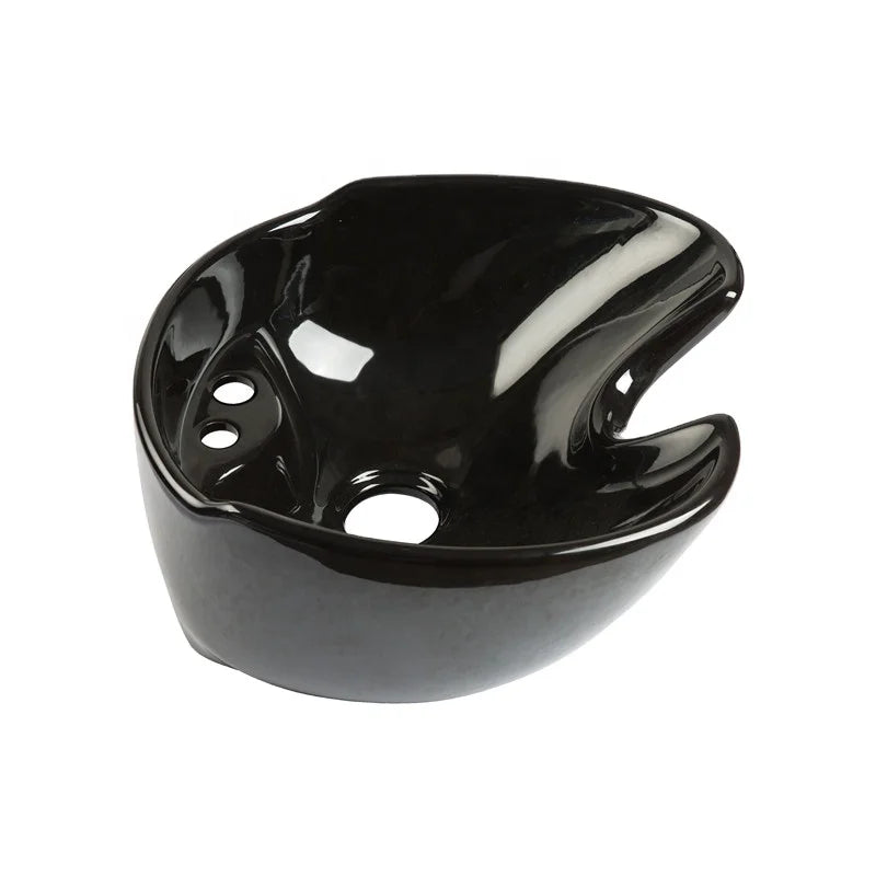 Hot Sale Luxury Ceramic Hair Wash Basin Best Seller Portable Shampoo Bowl White Color for Salon Use Black Hairdressing Washing