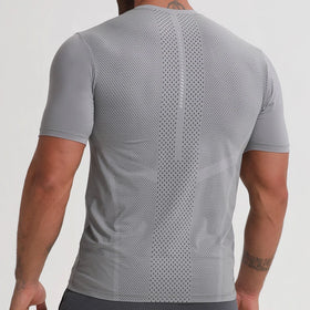 Men T-shirt Printing Oversized Gym Clothes Sport Sweat Shirt Casual Short Sleeve Dry Fit Men Athletic Shirts