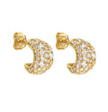 Milskye Modern Custom Fine Fashion Jewelry for Women 925 Silver 14k Gold Plated Diamond Stud Earrings