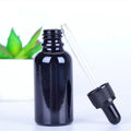 Factory Fancy Gloss Black Essential Oil Glass Bottles for Cosmetic Various Cap