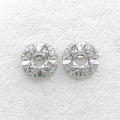 Sterling Silver 5*5mm Semi Mount Stud Earrings Empty Support Blank Claws Setting S925 Base Without Center Stone for DIY Inlay
