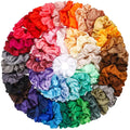 Fashion Women Accessory Bulk Elastic Hair Ties Custom 50 Solid Satin Hair Bands Girls Wholesale Silk Hair Scrunchies