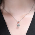 Snowflake Moissanite Pendant Free Certificate Women Heart Necklace Jewelry 925 Silver Lab Diamond Vvs Moissanite Pendant