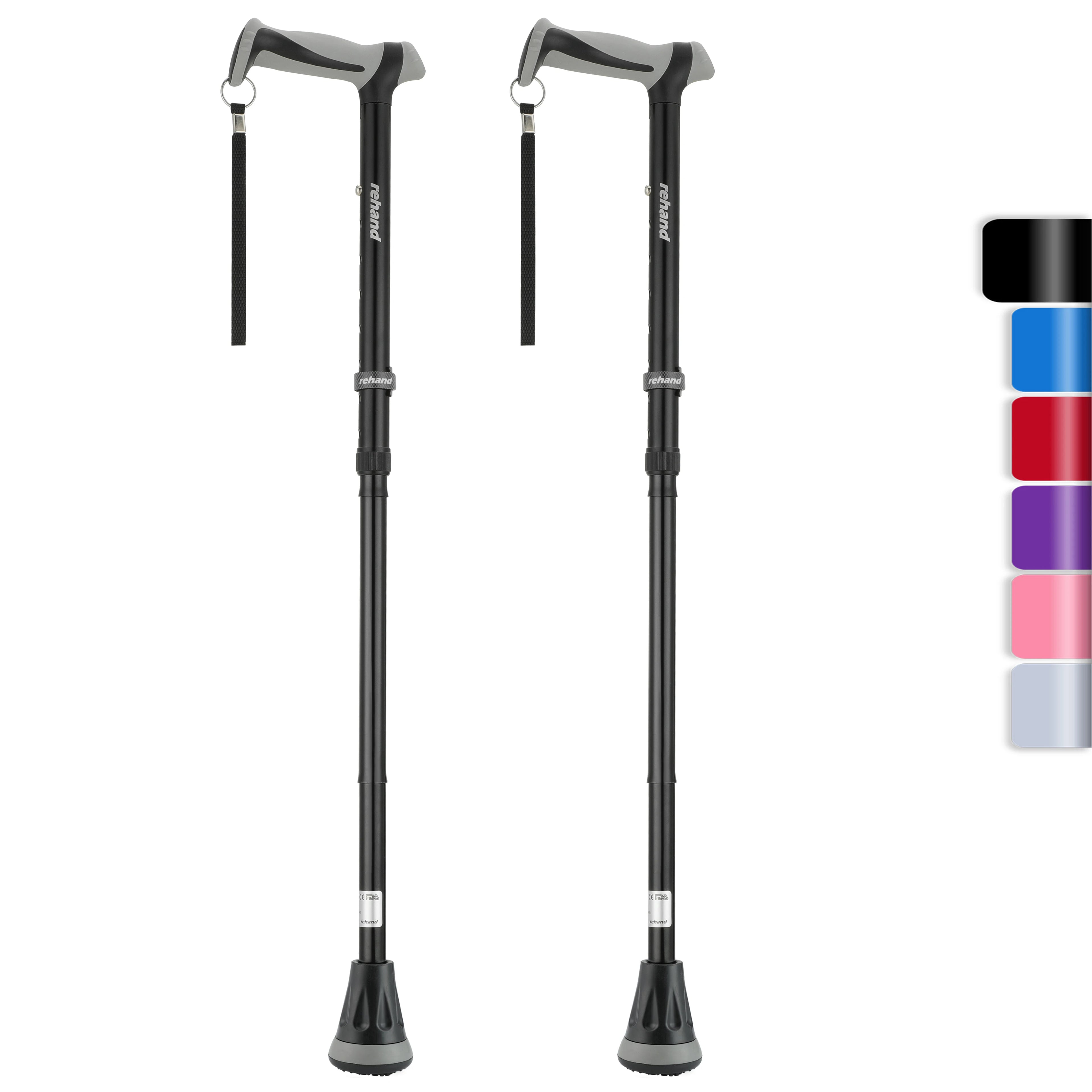 Rehand Adult Folding Cane Portable Lightweight Adjustable 78-96cm Aluminum Walking Canes