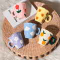 Beeman Ins  Hand Pinched Mug Ceramic Coffee Cup Heat-Resistant Breakfast Coffee Cup for Home Use and Camping Direct Drinking