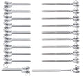 1/8" Cable Railing Kit Swage Terminal Turnbuckle Toggles and End Fittings for Wire Rope Stair Deck Fence Balustrade