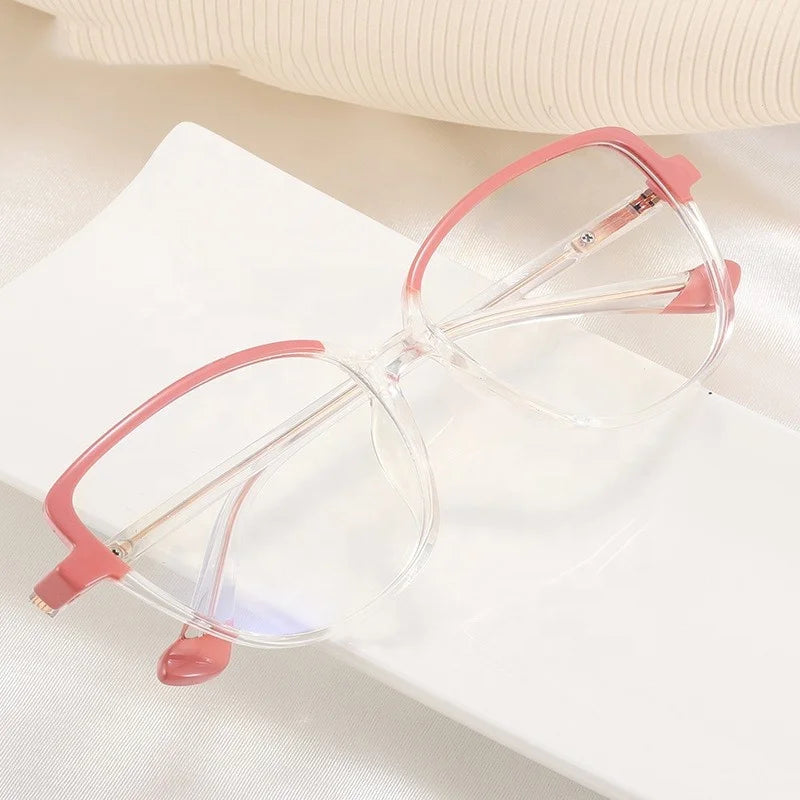 Jiuling Eyewear Custom Optical Myopia Lens Glasses Blue Light Blocking Eyeglasses Fashion Designer Cat Eye Tr 90 Eyeglass Frame