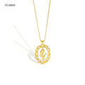 FUAMAY Gold Plated Tulip Jewelry Set Pendant Flower Necklace Beautiful Flower Necklace  Chokers for Women Collares De Plata 925