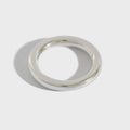 3.5MM Simple Circle Design High Quality 990 Sterling Silver Stackable Ring for Women Fine Ring