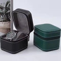Black Watch Gift Box Single Watch Storage Case with Removable Pillow Portable Black Wristwatch Display Box