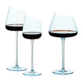 Glacier Blue Fashioned Champagne Glass Goblets Concave Bottom Wine Glasses with Slanted Design