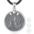 Elegant Latest Model Fashion Crafted 925 Sterling Silver Triple Moon Goddess Amulet Necklaces for Women or Men