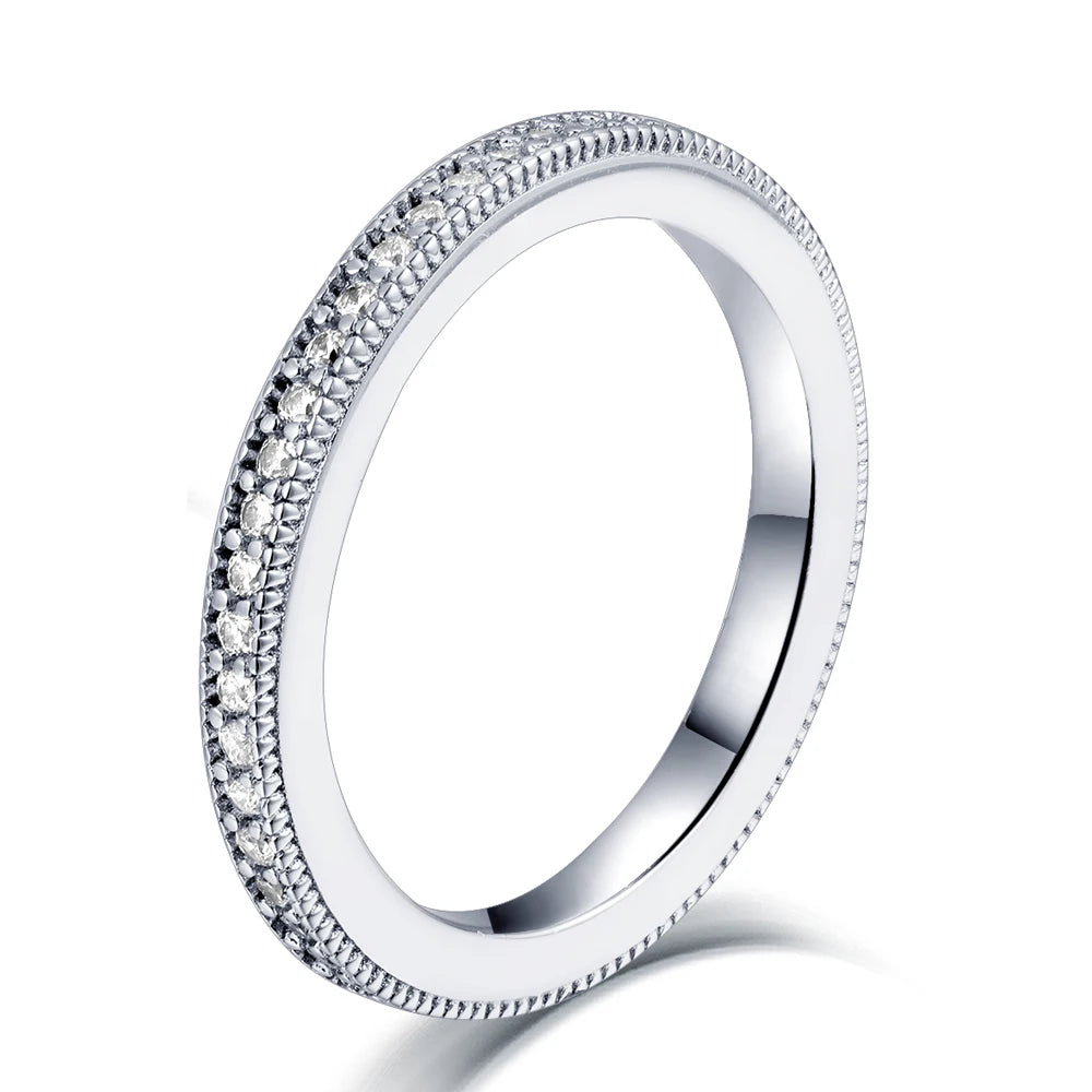 Sun Star TL-363 Silver Jewelry 925 Sterling Silver Rhodium Plated China Cubic Zirconia CZ Girls Rings