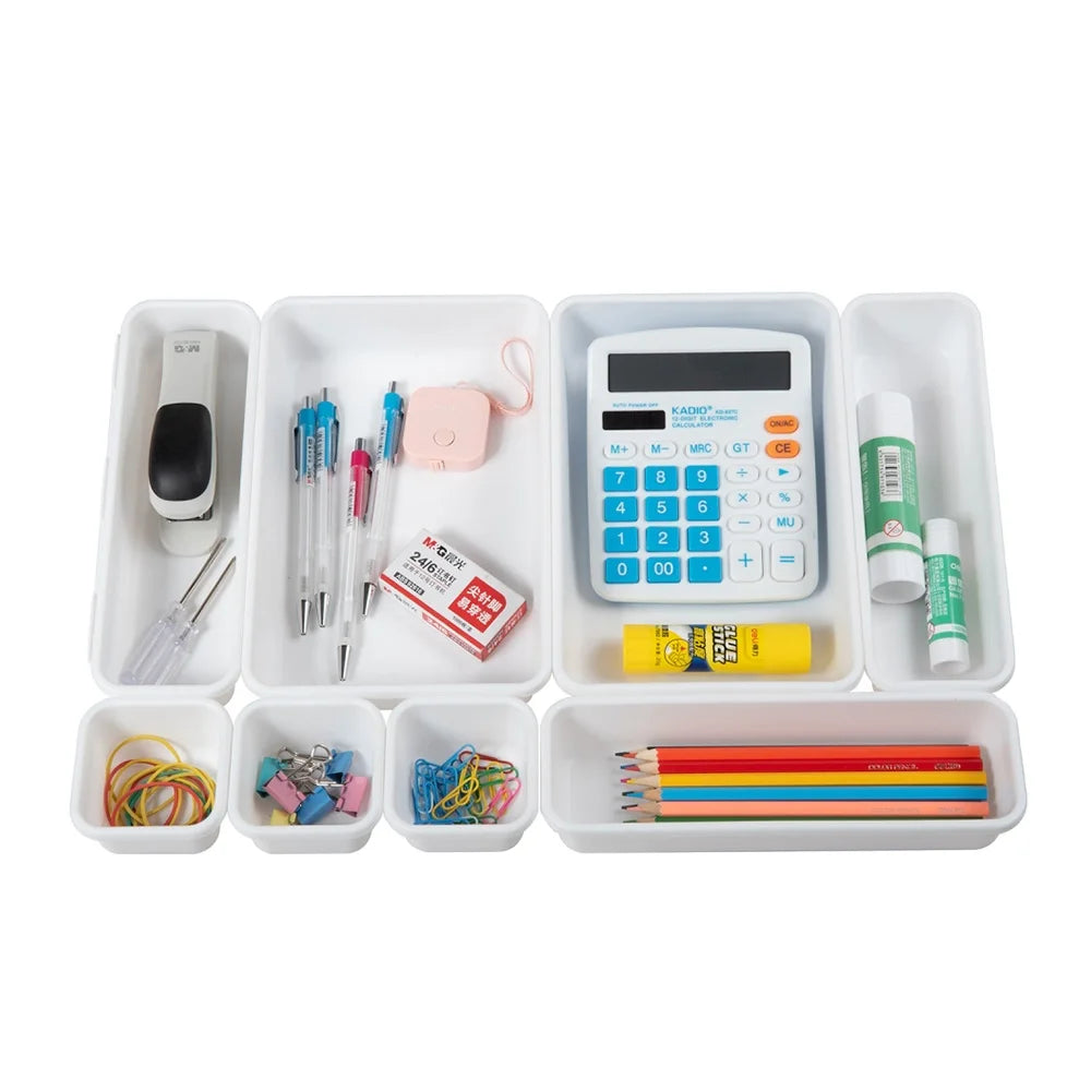 Eco-friendly Desk Organizer and Storage for Drawer Stackable Drawer Organizers Set