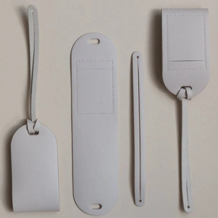 Initial PU Leather Luggage Tag Bag Charm Travel Accessory Suitcase & Bag Tag Customized Name Tags Traveler Gift Personalized