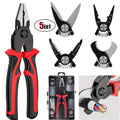5-in-1 Multi-functional Serrated Jaw OEM Scissor Wire Cutter Stripper Crimping Tool Pliers Kit