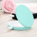 Round Shape Mini Cosmetic Mirror Folding LED Pocket Small Makeup Mirror