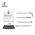 Vertical Standing Design Dustpan and PET Material Folding Broom Set 2-Pole Household Cleaning Broom and Dustpan