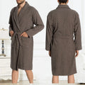 100% Cotton Terry Cloth Bathrobe  Luxury Soft Embossed Jacquard Unisex Bathrobe Custom 100% Cotton Robes for Adults
