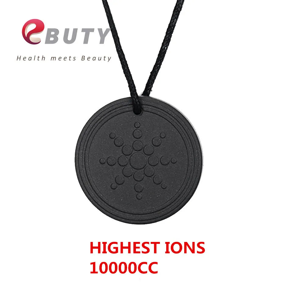 Highest Ions 10000CC Lava Pendant Health Fashion Jewelry Charm Necklace Energy Quantum Pendants Custom Logo