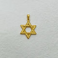 Vintage Men's Stainless Steel Circle Necklace Gold Plating 18K Featuring My Shape Star David Pendant Jewish Symbol Accessories