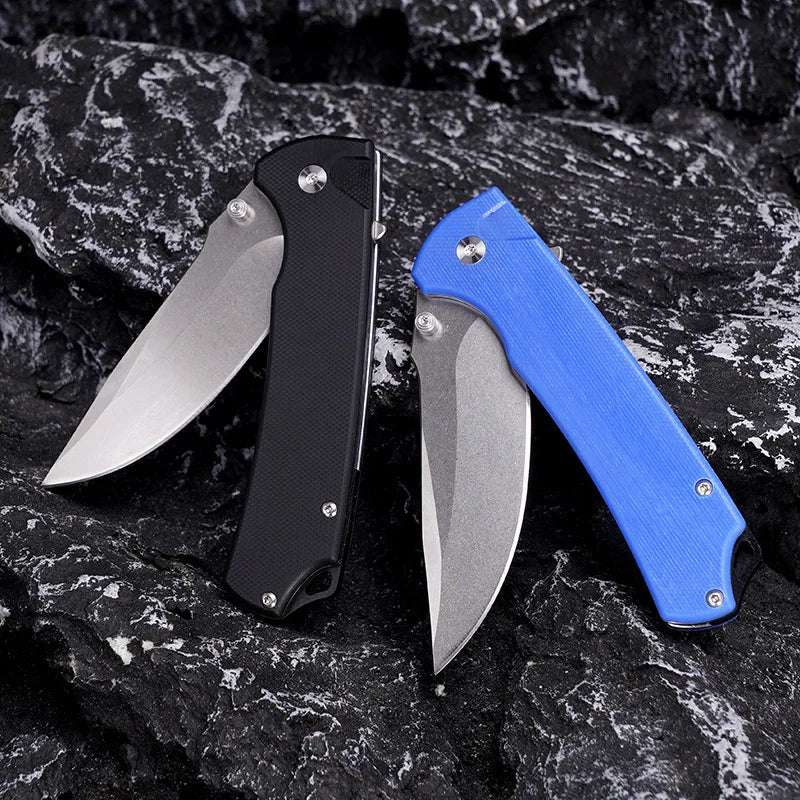 Factory Supplies D2 Steel Blade Folding Pocket Knife for Hunting Fishing Camping Customizable OEM Support