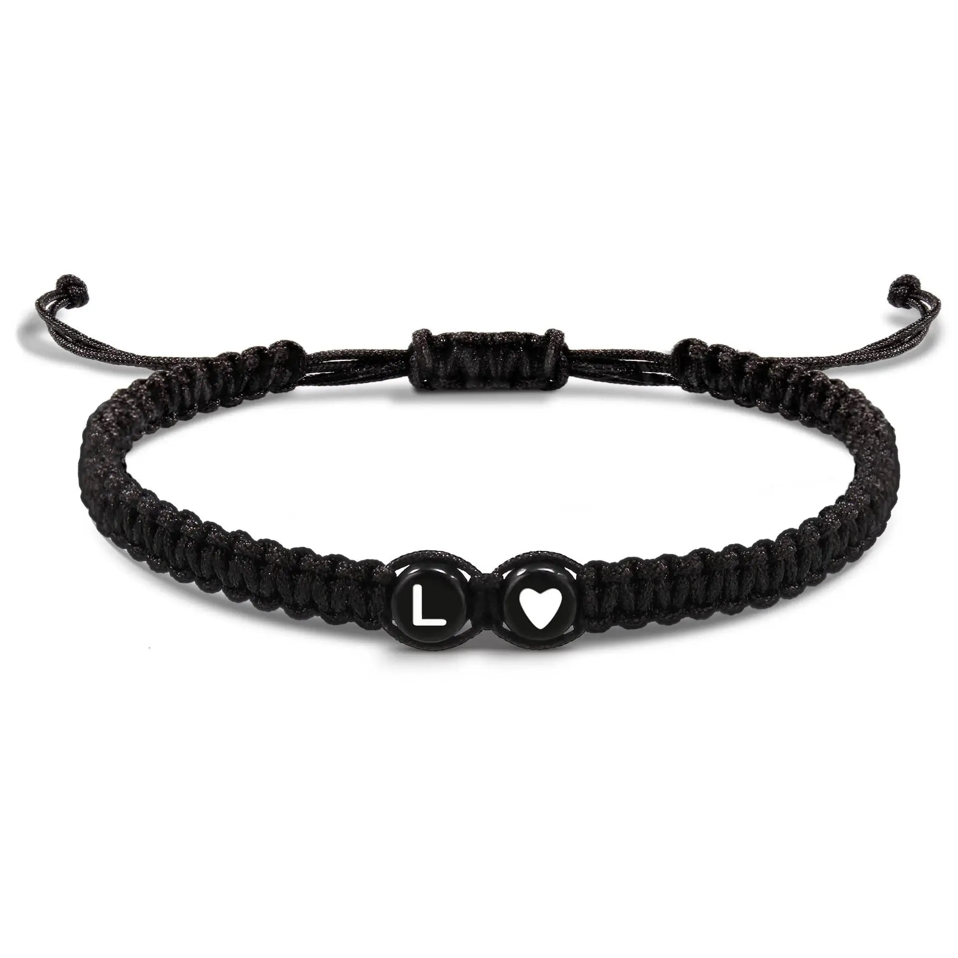 Initial Bracelets for Women Teen Friendship Jewelry Adjustable Letter A-Z Braided Bracelets