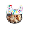 Egg Storage Ceramic Hen Basket with Eco-Friendly Detachable Design for Modern Kitchen Home Decor