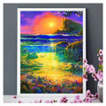 5D AB Diamond Painting Scenery Landscape Waterfall Round Full Drill Painting Canvas Wall Painting Decor Embroidery Accessory Kit