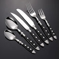 New Black Germany 4-Piece High Quality Europe Forged Stainless Steel Mirror Knife Fork Spoon Tableware Set Home Wedding Gifts