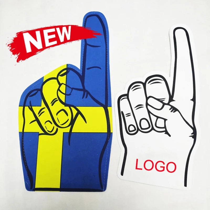 2026 Factory Custom Design High Five EVA Foam Cheerleading Hands Printable Promotion Germany Sports Various Finger up Hand Toy