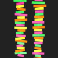 Neon Streamers Paper Glow Party Garland UV Black Light Reactive Glow in the Dark Birthday Neon Stars Round Dot Banner Garland