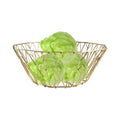 Modern Decor Gift Basket Gold Harvest Holder Steel Wire Fruit and Vegetabes Organizer Stand Counter Top Fruit Basket for Kitchen