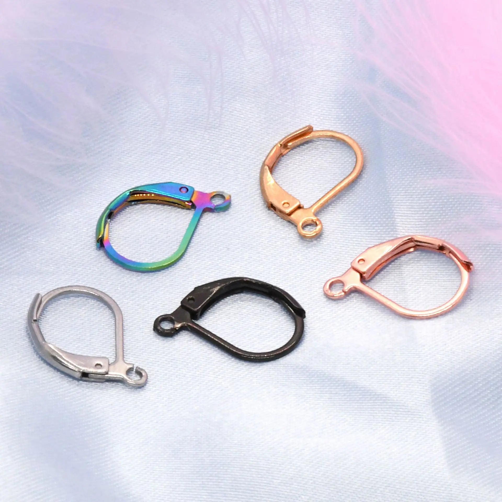 Wholesale 1 Pair Lever Back Ear Wire Jewelry Findings Stainless Steel Earring Clasp Hooks Components for Ear Pieces