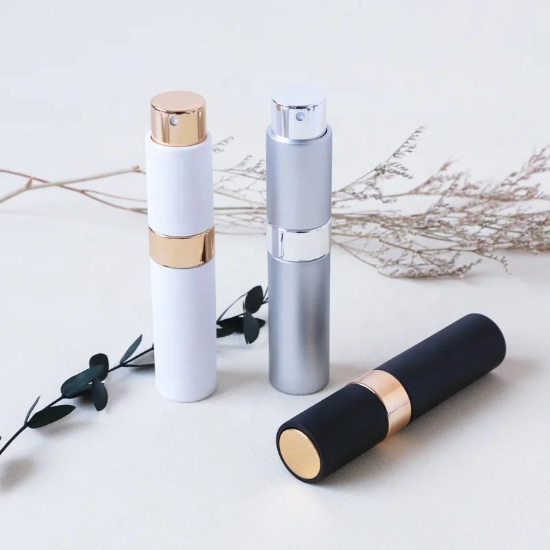 E-better 10ml Empty Perfume Refill Spray Bottle Portable Twist Round Shape Travel Atomizer